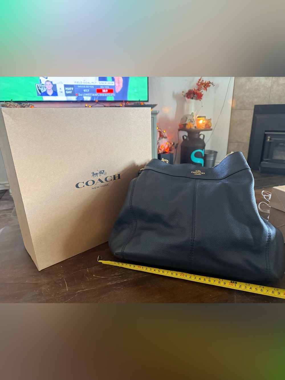 Coach larger handbag Navy Blue